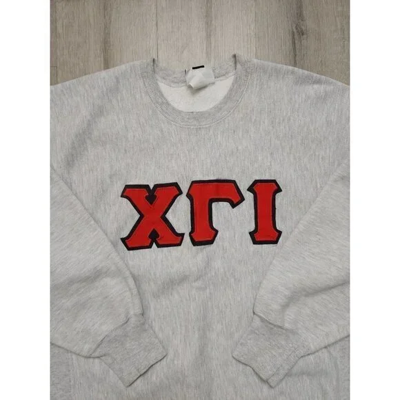 Vintage XRI Fraternity Sorority‎ Sweatshirt 90s Mens XL Pullover - Picture 3 of 8